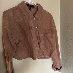 Forever 21 Women's Brown Corduroy Jacket